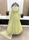 Tew Heavy Georgette With Full Heavy Embroidery Work Readymade Gown With Bottom Dupatta Wholesale Online